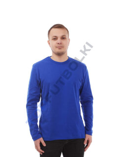 Синий мужской лонгслив с лайкрой